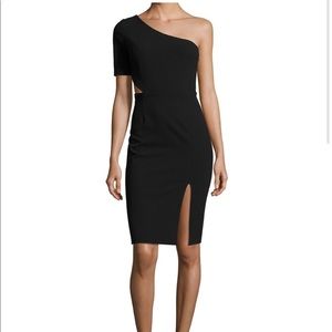 JILL STUART Black One Shoulder, Bodycon 
Cutout MIDI Dress 6. Classic sexy. LBD